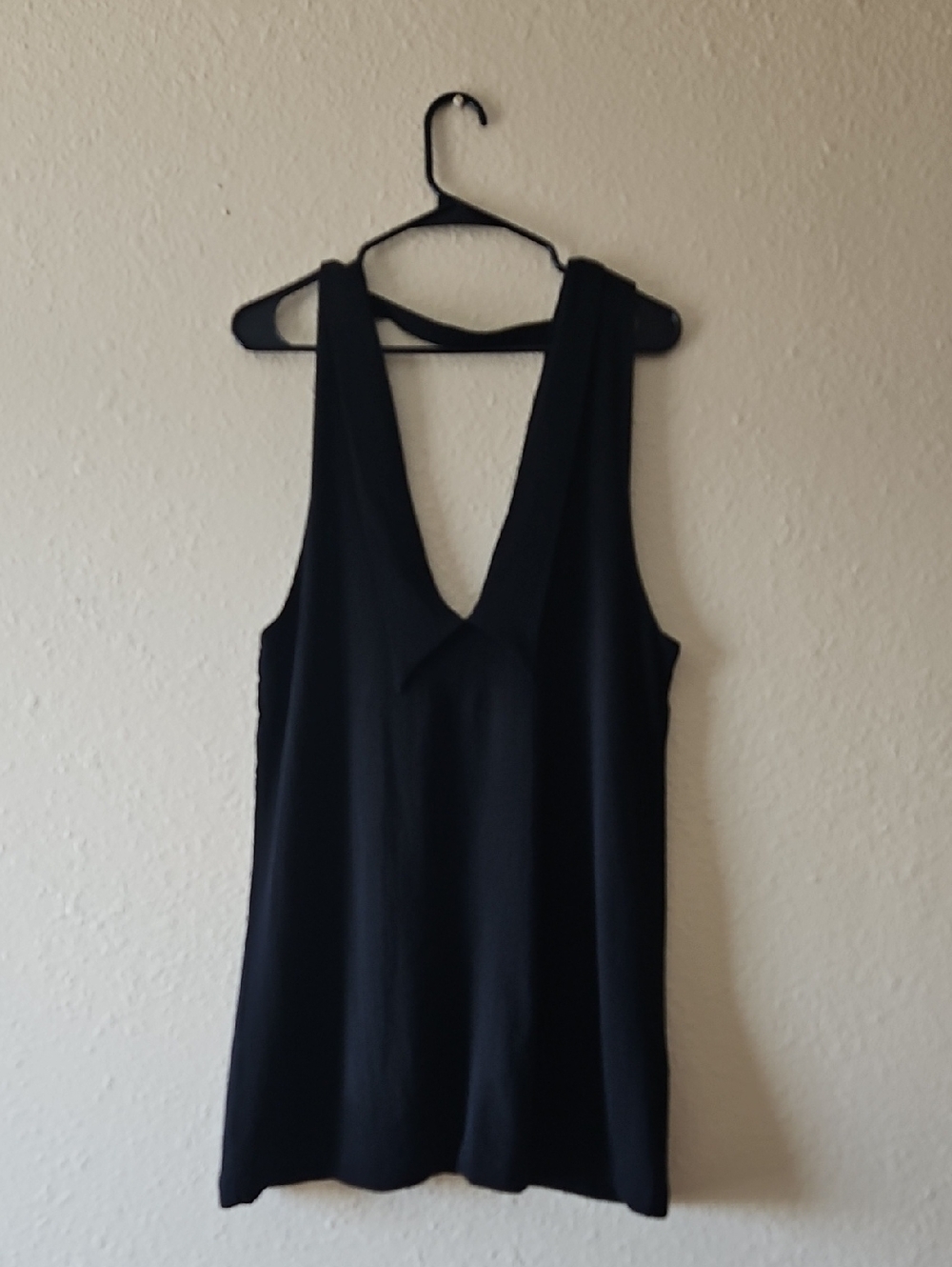 Good Luck Gem Black Deep V-Neck Dress